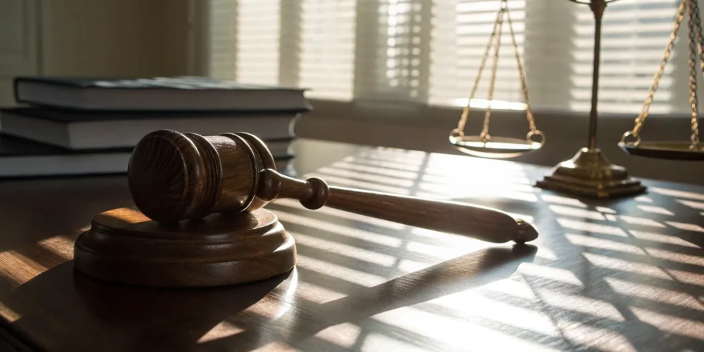 Gavel and scales symbolize Miami criminal defense.