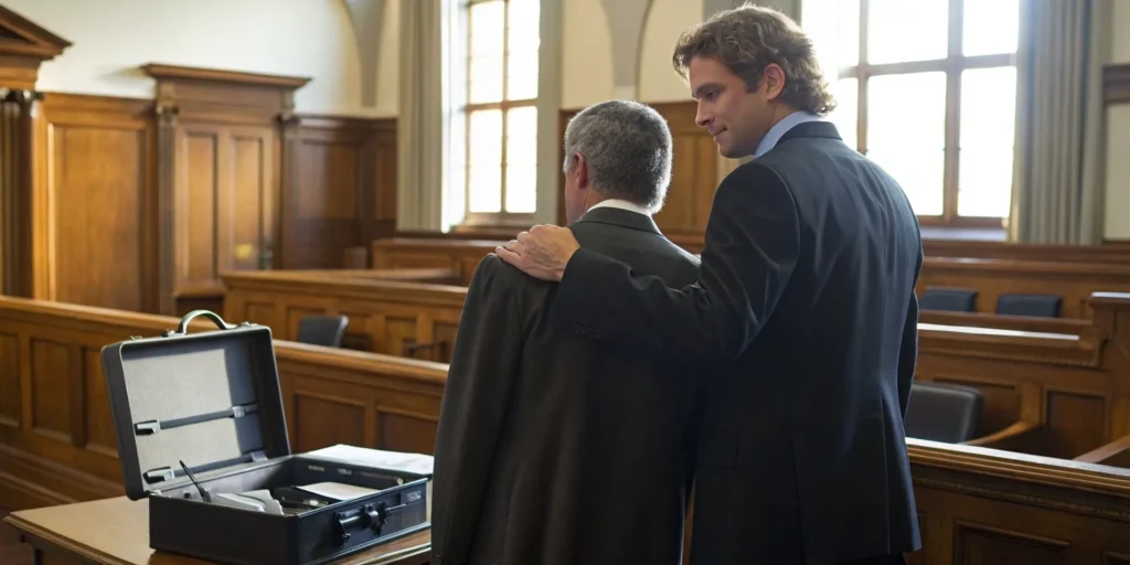 Lawyer advising client on careless driving charge.