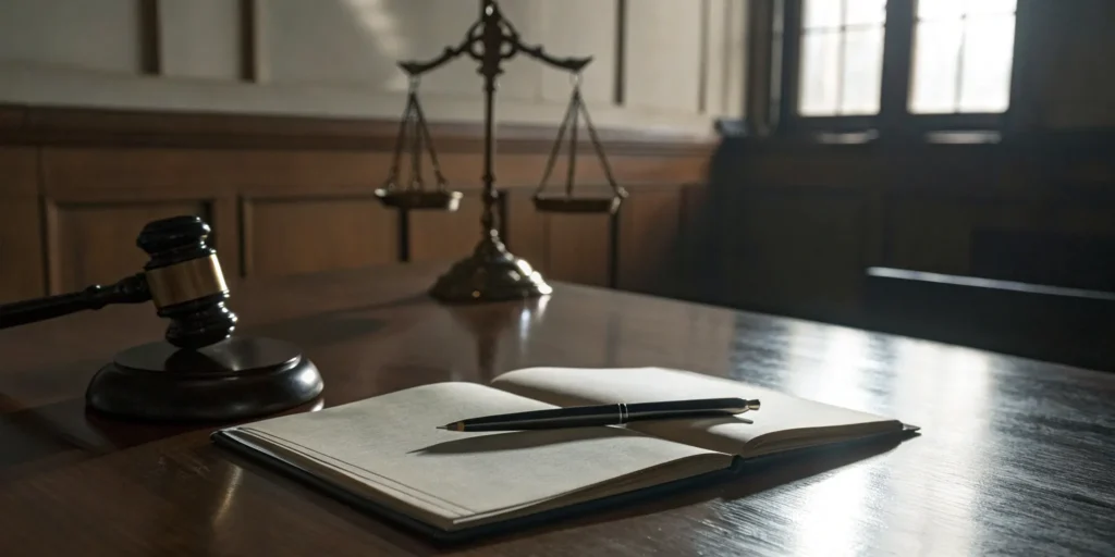 Gavel and scales of justice symbolize drug crime defense in Miami.