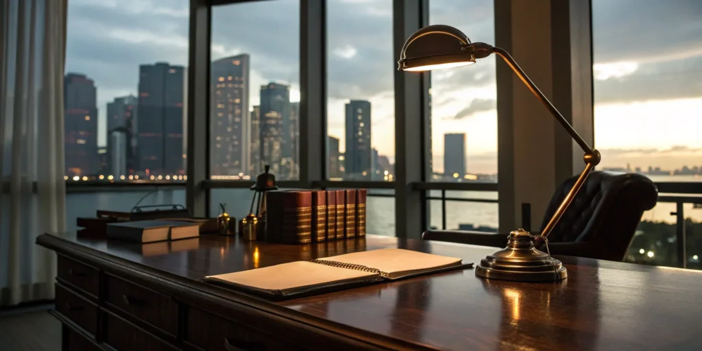 The professional office of a top Miami criminal lawyer ready for a client consultation.