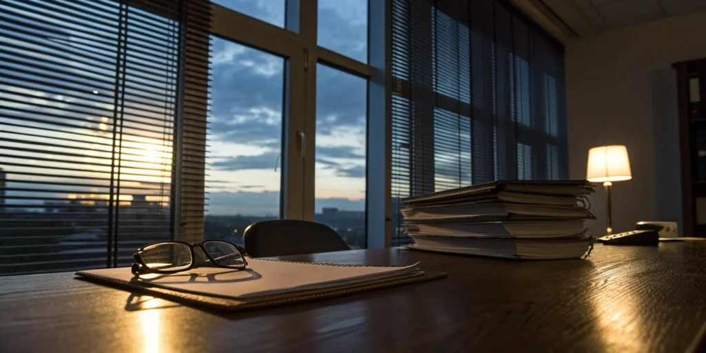 Legal documents on an office desk for white-collar crime defense in Florida.