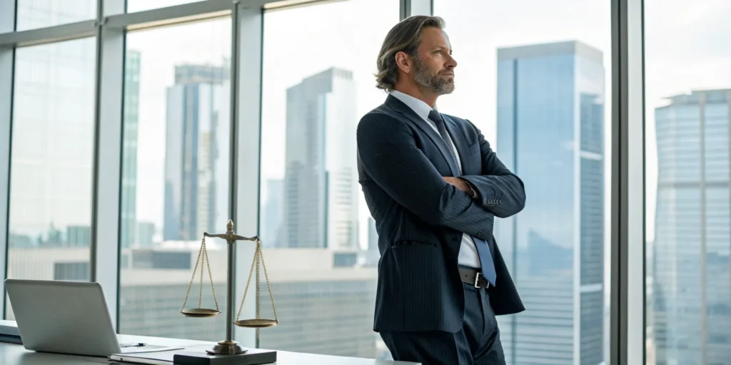A Miami, FL defense lawyer in his office, a top choice for criminal defense.