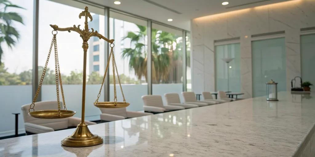 Scales of justice representing your rights under Florida's stand your ground law.