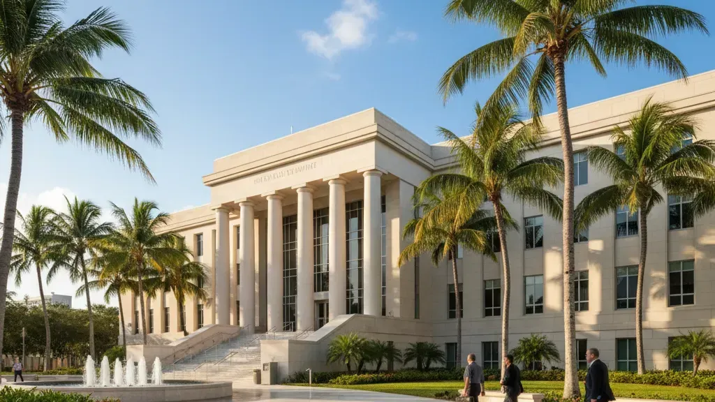 Florida courthouse exterior representing disorderly conduct defense in Florida