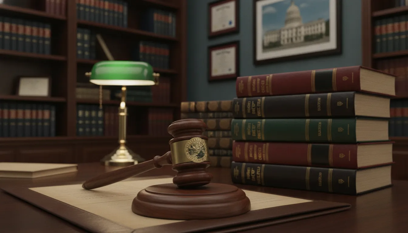 Gavel and law books representing Florida criminal defense law